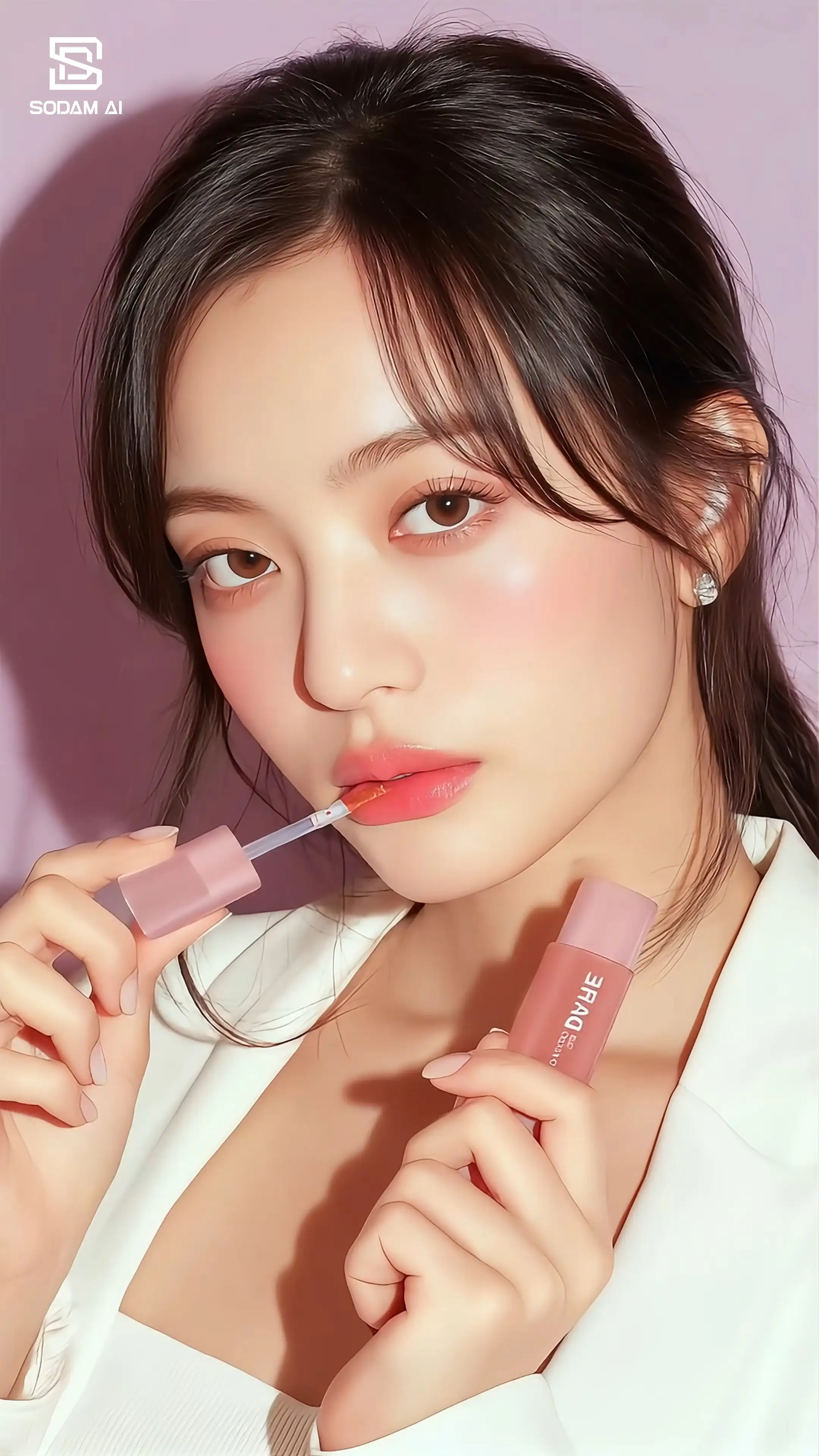 AI로 만든 MISSHA(미샤) 데어틴트 멜티 벨벳 광고 이미지 입니다